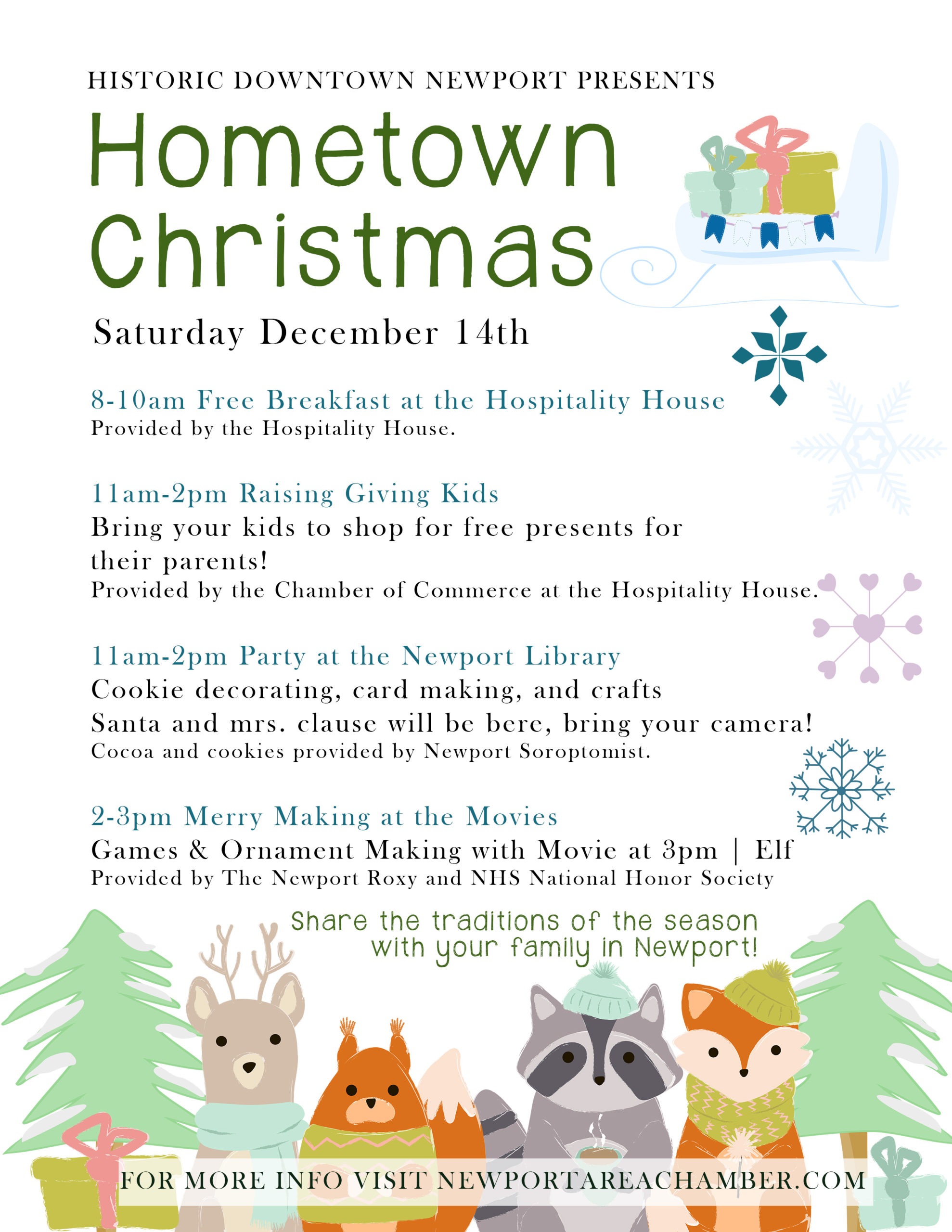 Hometown Christmas Poster Greater Newport Area Chamber of Commerce